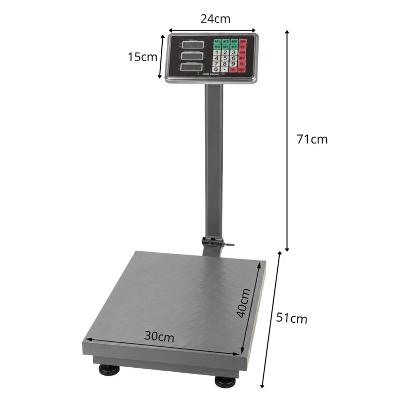Електронна платформена везна до 100 кг с LCD дисплей — снимка 2