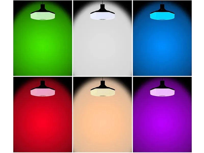 Цветна LED крушка E27 с Bluetooth колонка и дистанционно — снимка 2