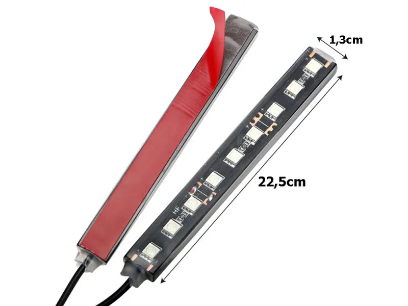 LED осветление за купето на кола с дистанционно, 4 ленти — снимка 3