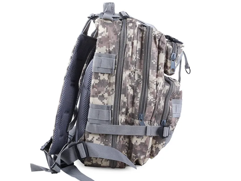 Тактическа раница 30 л с MOLLE система, бяла — снимка 3