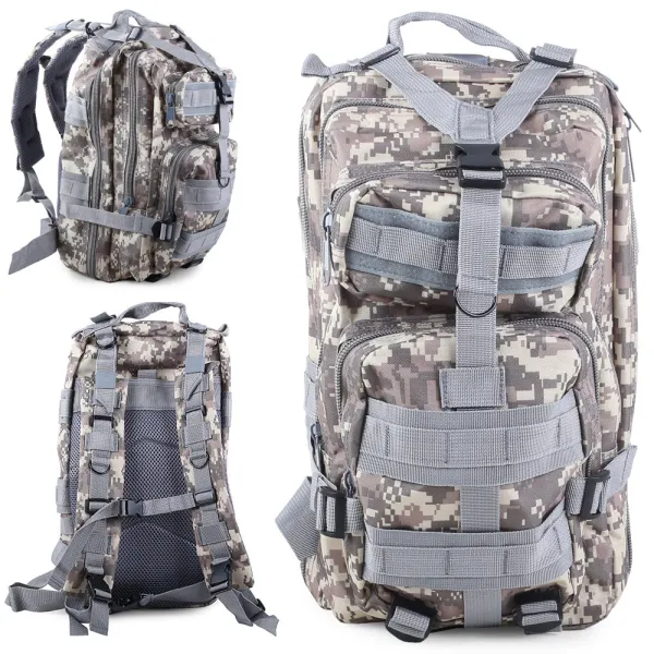 Тактическа раница 30 л с MOLLE система, бяла