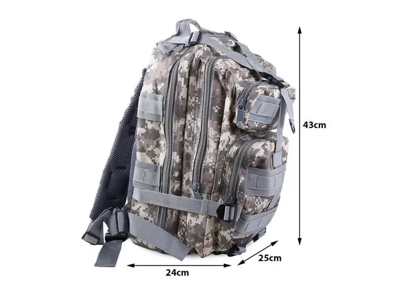 Тактическа раница 30 л с MOLLE система, бяла — снимка 2