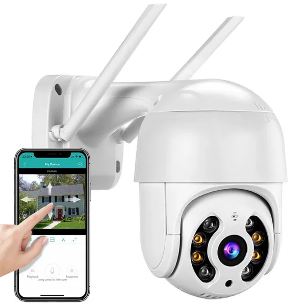 Външна WiFi камера Full HD с въртене и нощно виждане