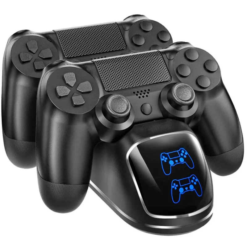 Зарядна станция за два джойстика за PS4, с дисплей