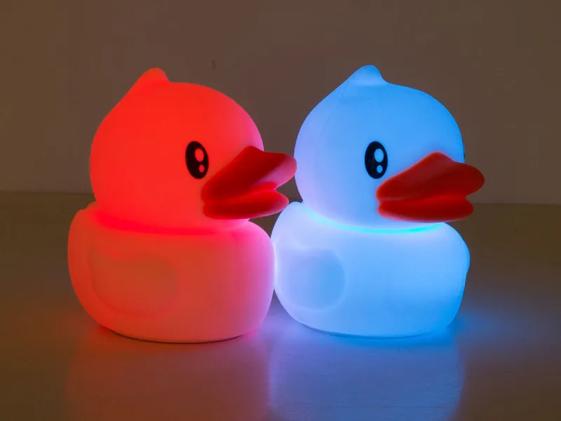 Детска нощна лампа патица с докосване, USB — снимка 2