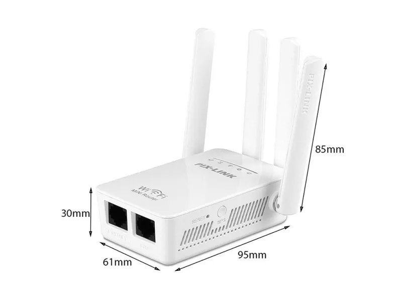 Wi-Fi усилвател на сигнала 300 Mbps с 4 антени и WPS — снимка 2