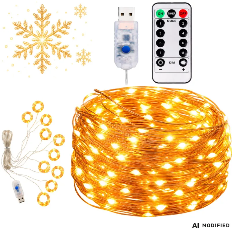 Светлинна завеса 300 LED, 3 x 3 м, топло бяла