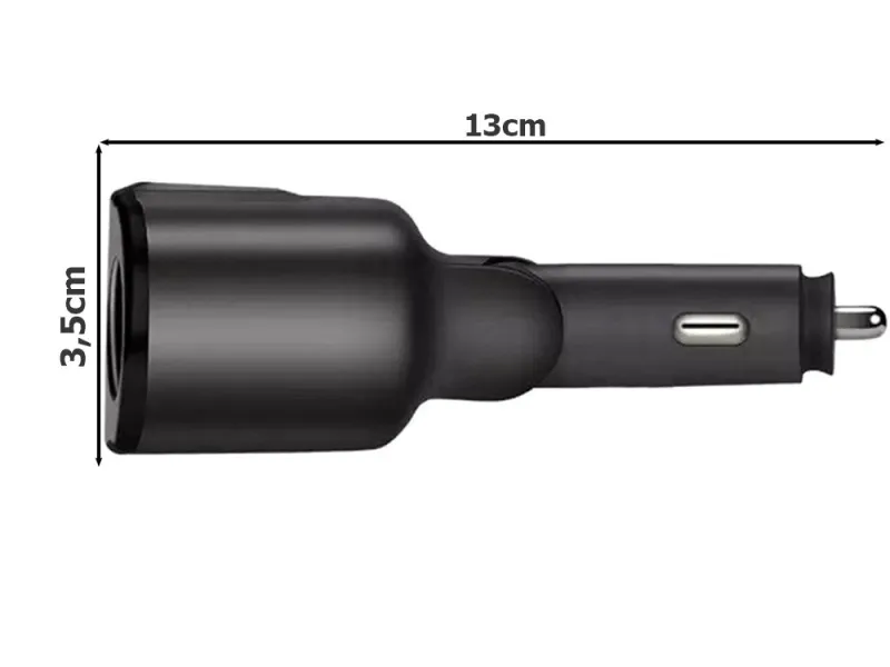 Разклонител за запалка на кола с 2 гнезда и 2 USB порта — снимка 2