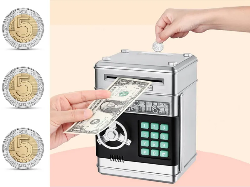 Касичка сейф с PIN код за банкноти и монети — снимка 2