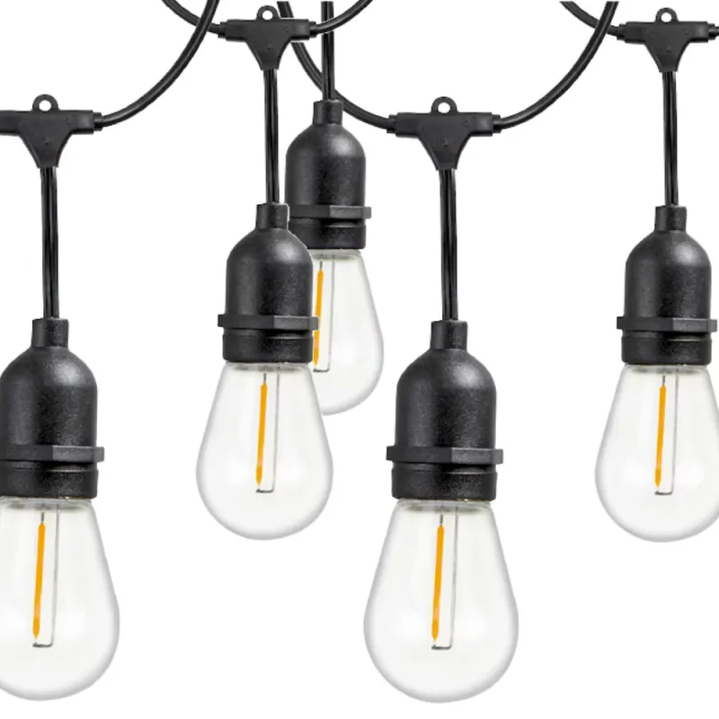 Градински гирлянд с 10 LED крушки E27, 10 м, топла светлина — снимка 2