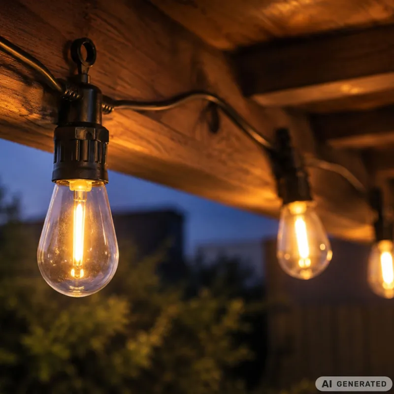 Градински лампички LED, 20 крушки, 20 метра, IP44 — снимка 3
