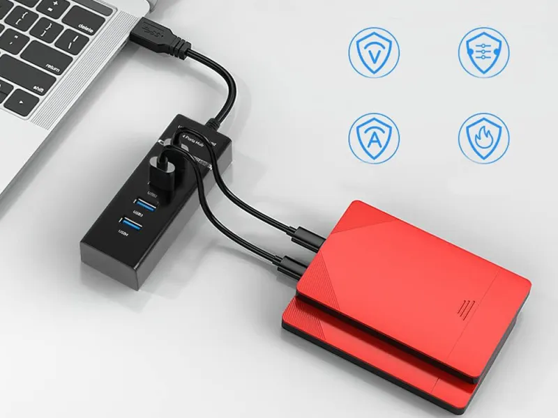 USB разклонител 3.0 с 4 порта и LED индикация — снимка 2