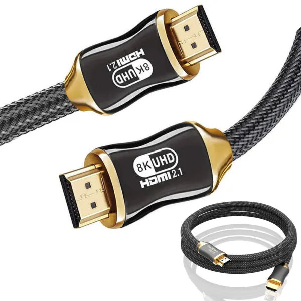 HDMI 2.1 кабел с найлонова оплетка, 8K 60 Hz и 4K 120 Hz, 3 м