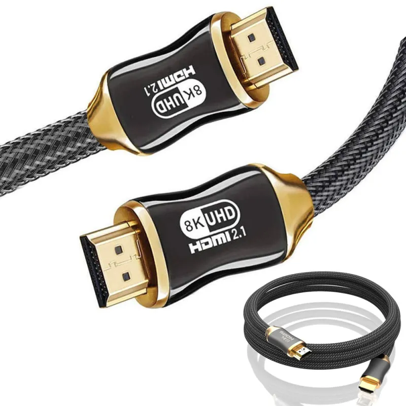 HDMI 2.1 кабел с найлонова оплетка, 8K 60 Hz и 4K 120 Hz, 3 м