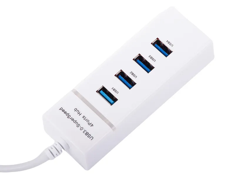 USB хъб с 4 порта, разклонител с индикатори — снимка 2