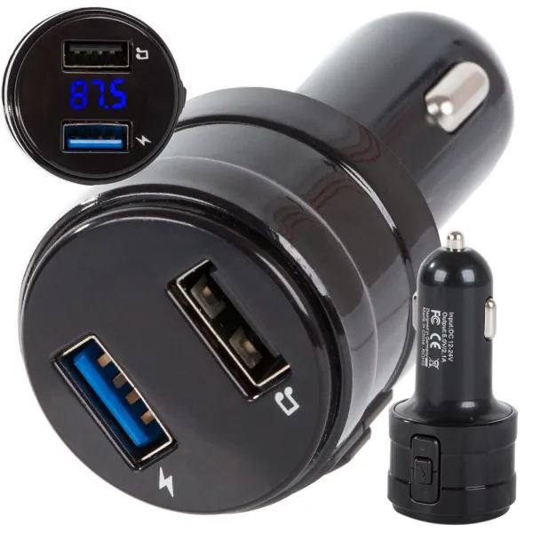 FM трансмитер за кола с Bluetooth, MP3 и 2 USB порта