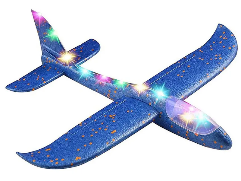 Светещ планер от стиропор 47 см с LED диоди — снимка 2