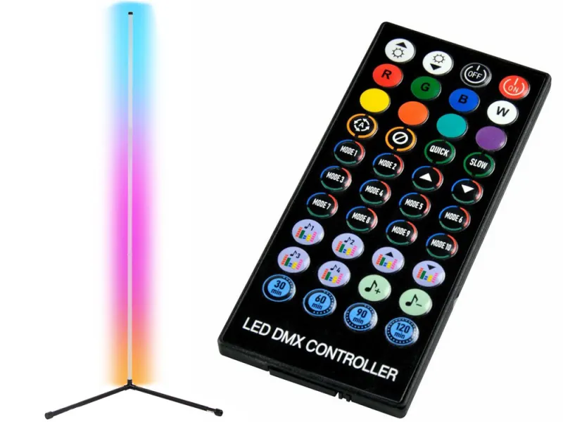 Ъглова RGB LED лампа 150 см с дистанционно и приложение — снимка 3