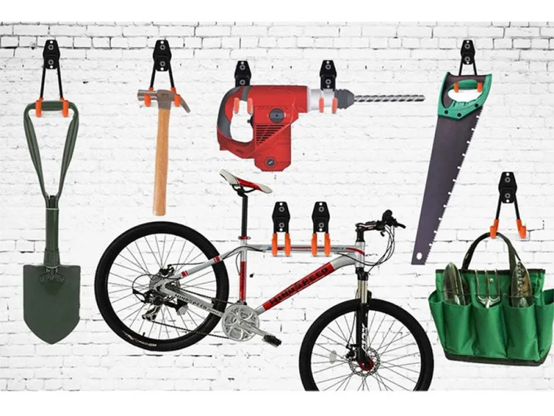 Двойна кука за стена за велосипед и инструменти — снимка 3