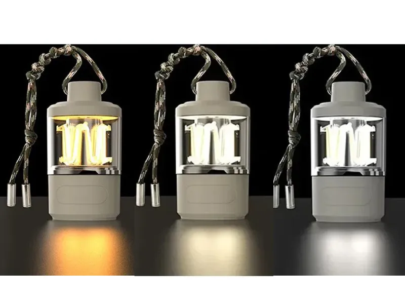 Акумулаторен къмпинг фенер с USB зареждане и повербанк — снимка 2