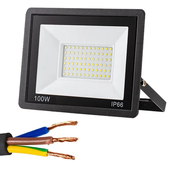 LED прожектор 100 W, IP66, студена светлина 6000 K