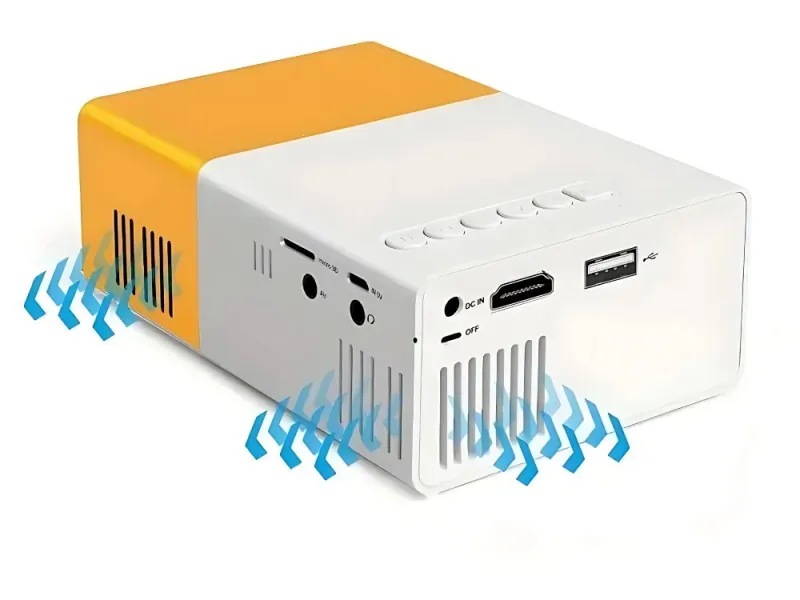 Преносим мини проектор с HDMI, USB и дистанционно — снимка 3