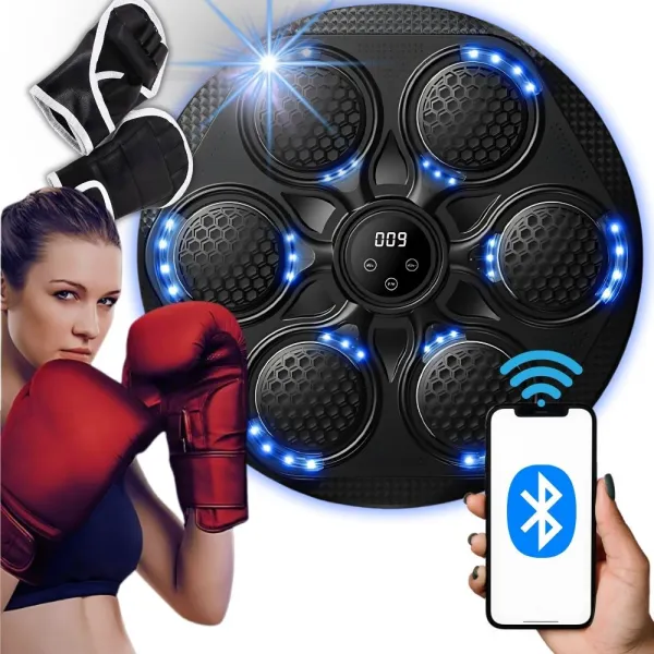 Електронна боксова мишена с LED, Bluetooth и ръкавици