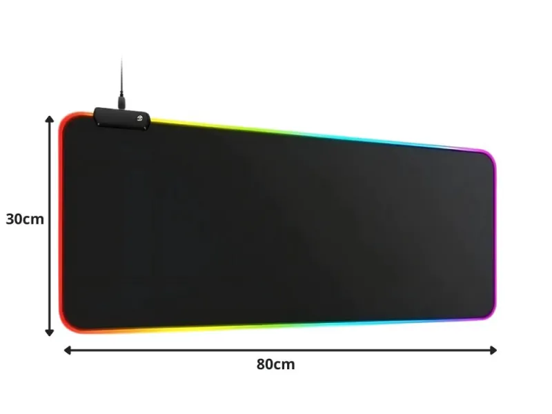 Светеща подложка за мишка и клавиатура, 80 × 30 см — снимка 2
