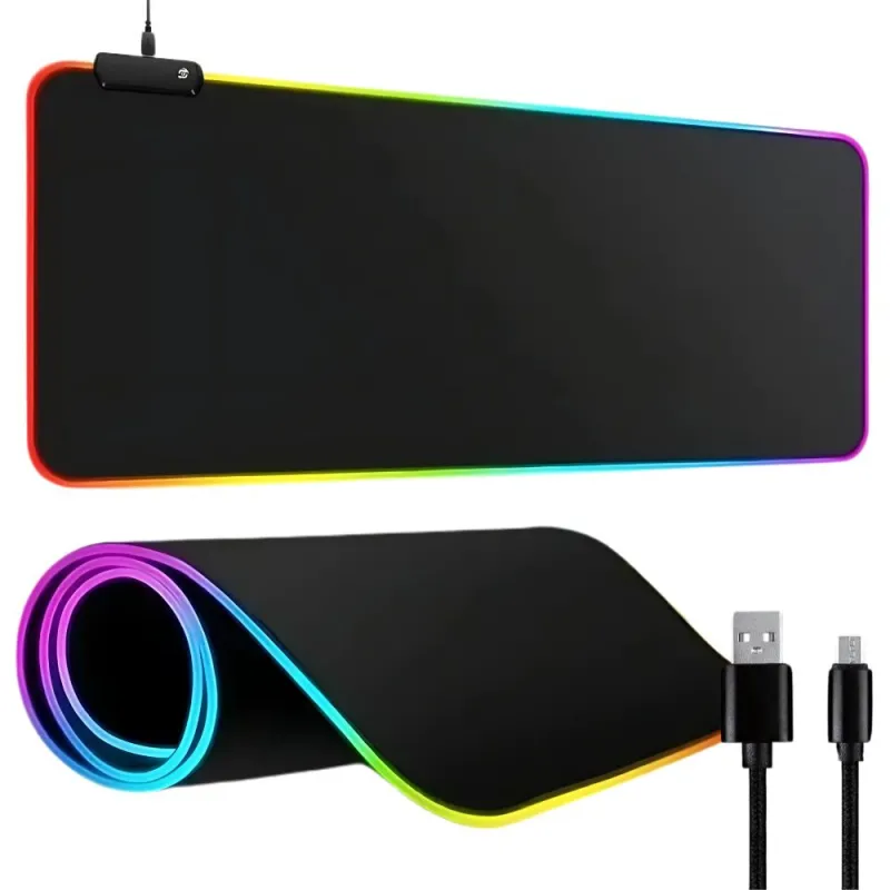 Гейминг подложка с RGB осветление, 90 x 40 см