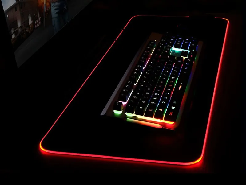 Гейминг подложка с RGB осветление, 90 x 40 см — снимка 3