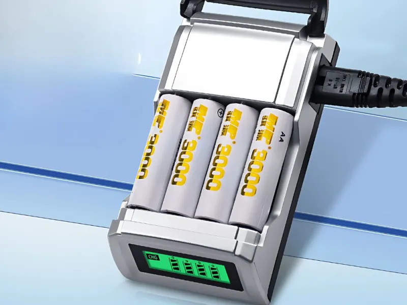 Зарядно за акумулаторни батерии AA и AAA с LCD дисплей — снимка 3