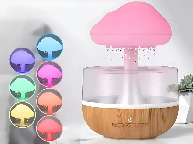 Овлажнител за въздух облак с арома дифузор и RGB светлина — снимка 3