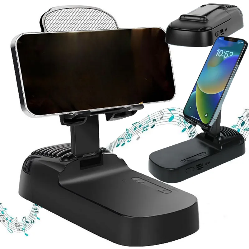 Стойка за телефон с Bluetooth колона и пауърбанк