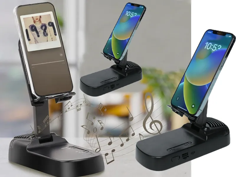 Стойка за телефон с Bluetooth колона и пауърбанк — снимка 2