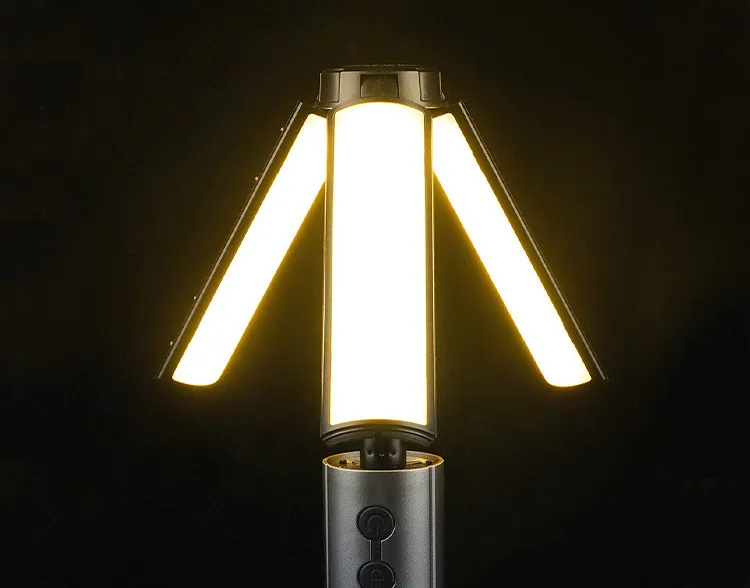 Телескопична къмпинг лампа с 54 LED и фенер — снимка 2