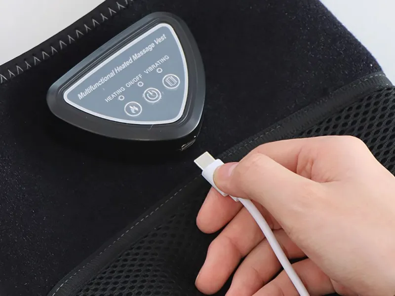 Затоплящ масажор за гръб, врат и колене с USB-C захранване — снимка 2