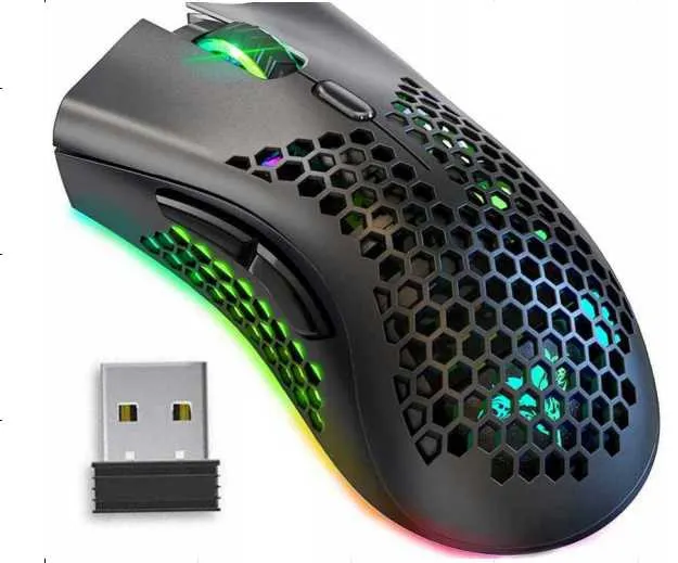Безжична мишка 2,4 GHz с RGB подсветка и акумулатор — снимка 2