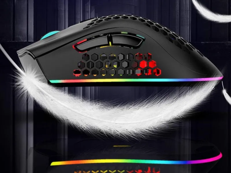 Безжична мишка 2,4 GHz с RGB подсветка и акумулатор — снимка 3