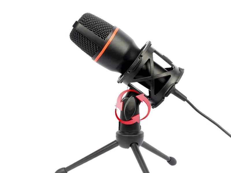 USB микрофон за компютър с RGB подсветка, стойка и поп филтър — снимка 3