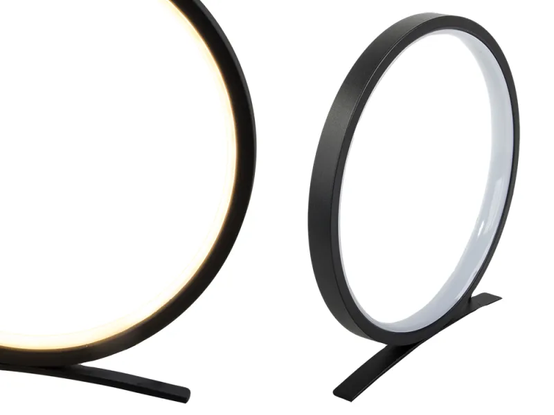 Кръгла LED нощна лампа с три цвята светлина и USB захранване — снимка 3