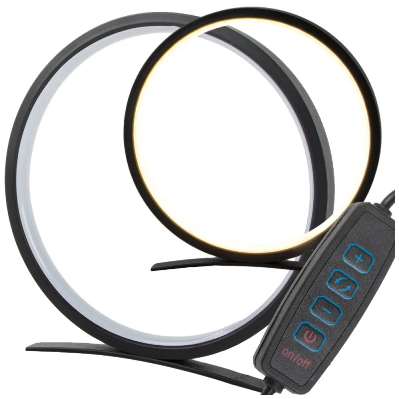 Кръгла LED нощна лампа с три цвята светлина и USB захранване