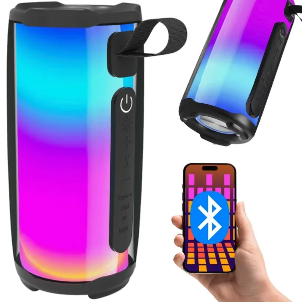 Преносима Bluetooth колонка с FM радио и RGB подсветка