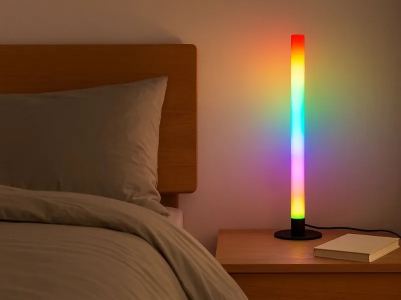 RGB LED лампа с дистанционно, 40 см, стояща — снимка 2