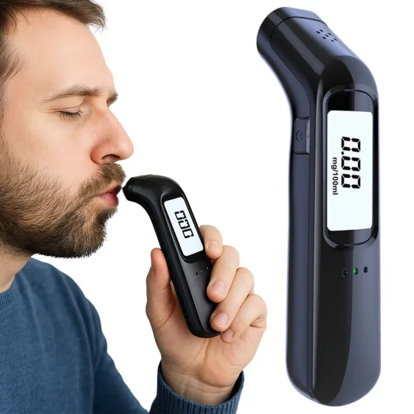 Безконтактен джобен дрегер за алкохол с LCD дисплей и USB