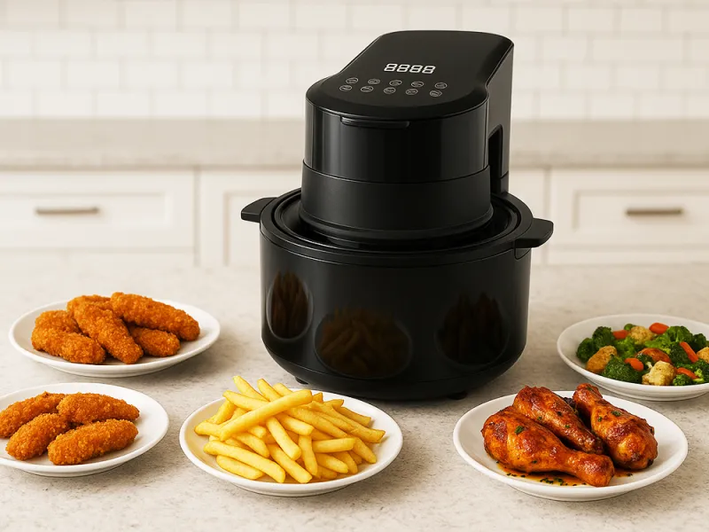 Фритюрник с горещ въздух 5 л, 1200 W, 8 програми — снимка 2