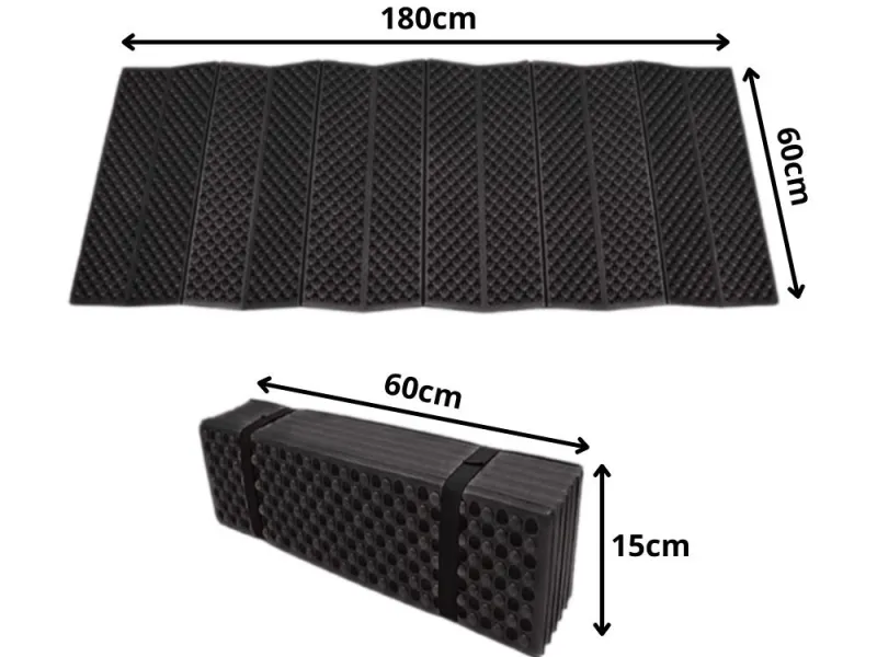 Сгъваема седалка от пяна, туристическа постелка 180 x 60 см — снимка 3