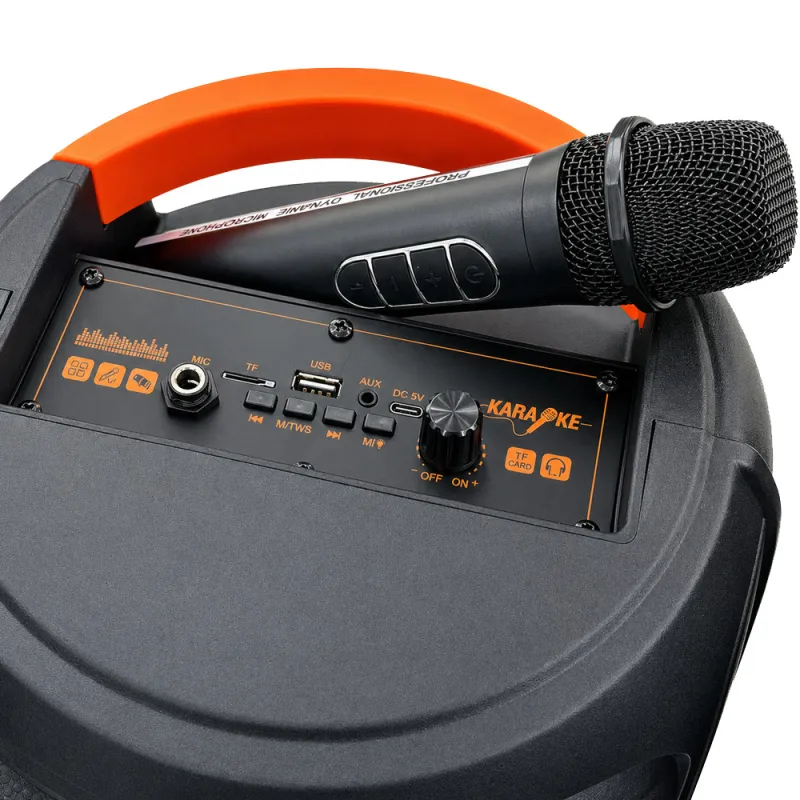 Голяма Bluetooth караоке колонка с USB, FM радио и AUX — снимка 2
