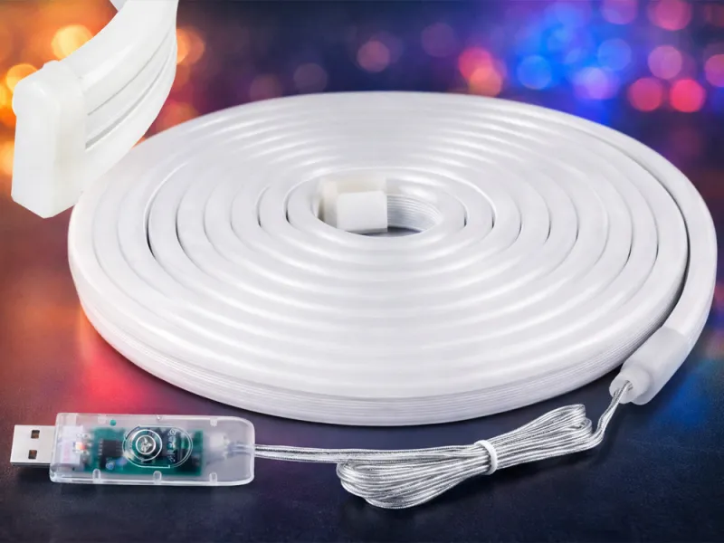 RGB неон LED лента 5 м с дистанционно и приложение — снимка 3