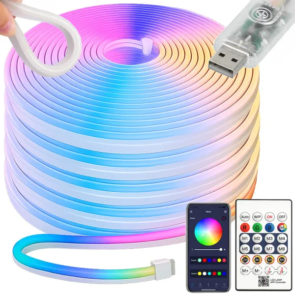 RGB LED лента 10 м с Bluetooth, приложение и дистанционно