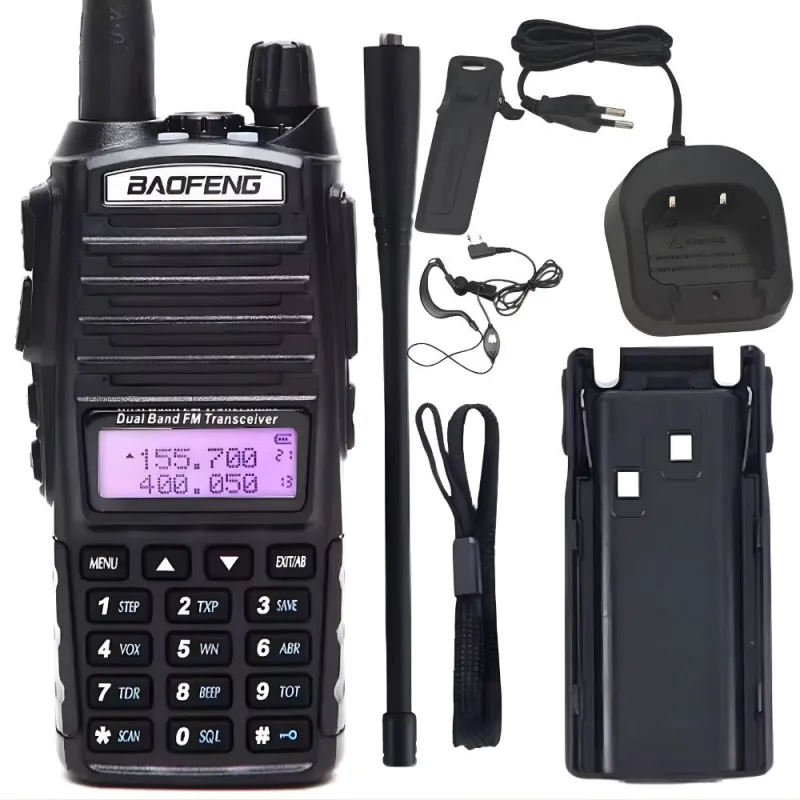 Радиостанция Baofeng UV-82 с обхват до 15 км и фенер